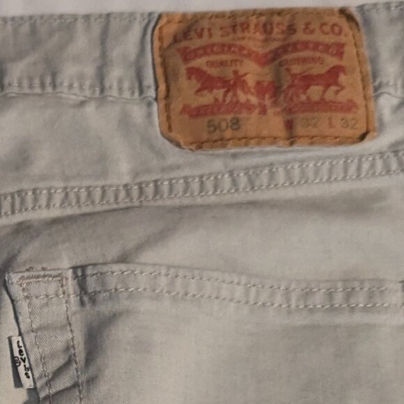 Levi's 508 Size 32x32 Straight Leg Light Khaki Color - Picture 4 of 15